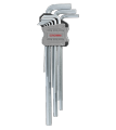 CROWN 9Pcs Extra Long Hex Key Set ( 1,5mm, 2mm, 2,5mm, 3mm, 4mm, 5mm, 6mm, 8mm, 10mm ) CPHOK-HMCX09 - Kings Trading. 