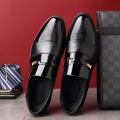 Plus size british men's business ins formal leather shoes invisible inner increase height 6CM men's shoes fashion lazy single shoes to get married.