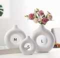 01 pcs gypsum Donut flower vase for home decor. 