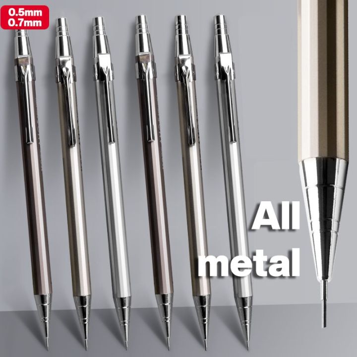 Premium Metal HB 0.7mm & 0.5mm Mechanical Pencil for Precision Drawing and Writing