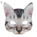 (New)Lifelike Cat Half Face Cover Maquerade Halloween Coplay Party Carnival Prop.
