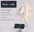 Bedside Wall Lamp, LED Wall Light, Wall Mounted Reading Light with Switch and USB Port, Rotatable Wall Sconce Wall Spotlight.