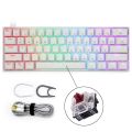 Skyloong GK61 Wired Compact Mechanical Keyboard 61Keys Portable RGB Backlit Programmable 3Pin HotSwap Keyboard for Games. 