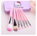 Hello Kitty Mini Makeup Brush Set of 7 Pieces With Cute Box - Pink.