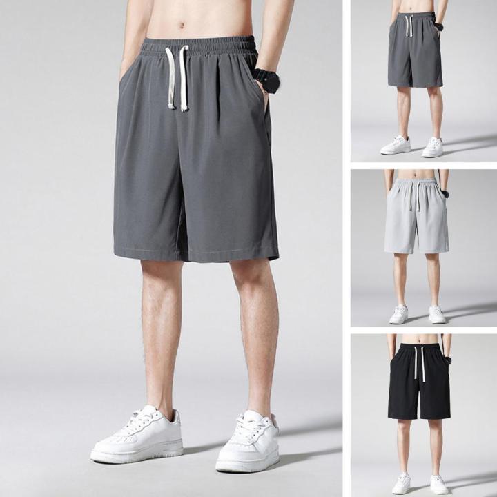 Men%20Beach%20Shorts%20Slant%20Pockets%20Elastic%20Waist%20Drawstring%20Breathable%20Solid%20Color%20Summer%20Male%20Casual%20Short%20Pants%20Trousers%20-%20Image%203