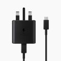 Samsung 45W Power Adapter 3 Pin Charger Super Fast Charging Supported With 5A Type-C to C Cable and NFC Verification EP-T4511. 