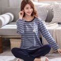 autumn ladies cute animal sleepwear woman's thin cute home wear pjs sets Women Pajamas Set For Femme long sleeves pyjamas suit. 