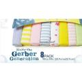 8PCS/Pack Soft Cotton Baby Handkerchief Infant Towel Muticolor Baby Washcloth. 