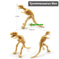 6 pcs x Plastic Dinosaur Skeleton Toy Simulation Mini Dinosaur Model Figure Educational Toys. 