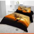 Cotton Multicolor King Size Bed sheet With Two Matching Pillow Covers.