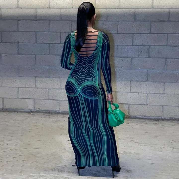 Hugcitar%20Striped%20Print%20Long%20Sleeve%20See%20Through%20Bodycon%20Maxi%20Dress%202023%20Winter%20Women%20Y2K%20Evening%20Party%20Festival%20Clothes%20-%20Image%205