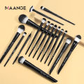 MAANGE 18Pcs Professional Makeup Brushes Set Premium Synthetic Foundation Face Powder Blush Eye Shadows Travel Make Up Brushes with Gift Box - Black. 