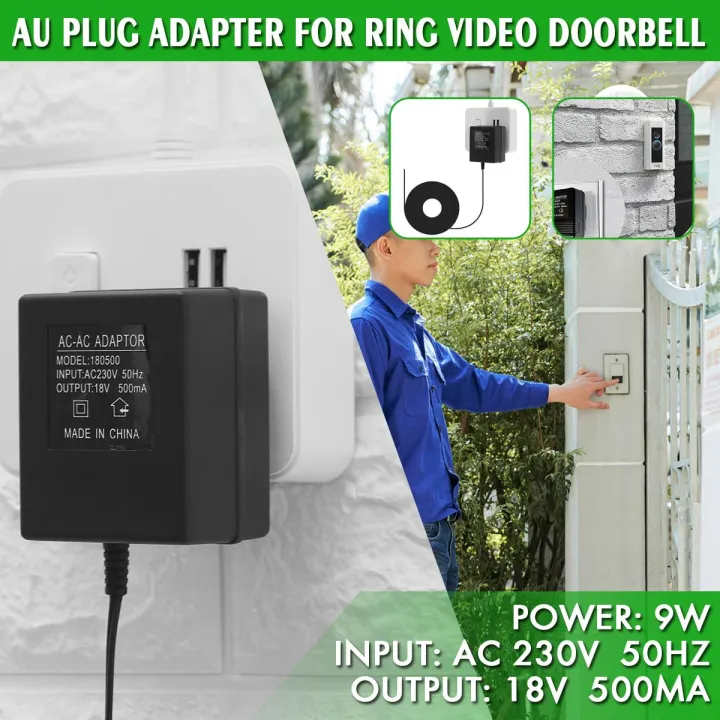Spare%20parts%207m%20cable%20AU%20plug%20adapter%20for%20ring%20video%20doorbell%20230V%20to%2018V%20500ma%20-%20Image%203
