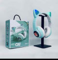 STN28 cat ear luminous Bluetooth headset head-mounted cute wireless live broadcast girl children's headset.