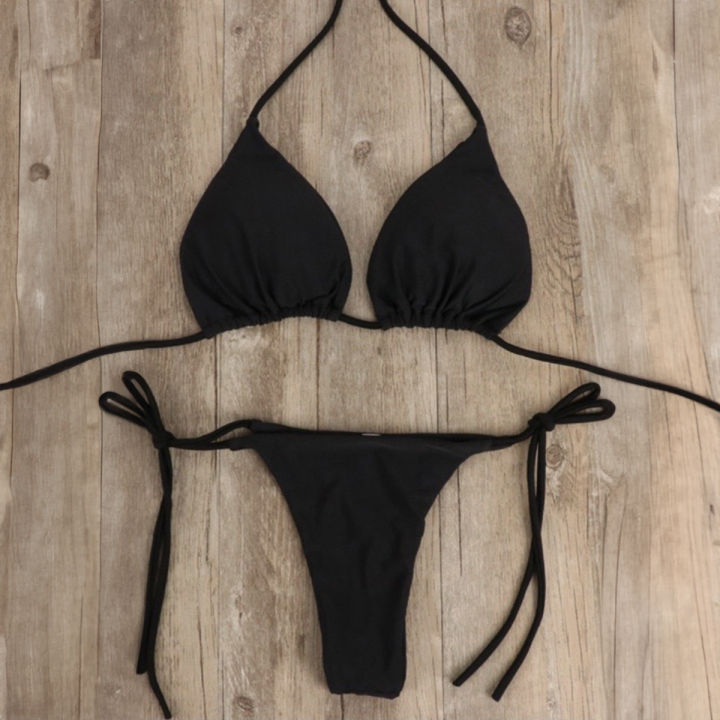 Bikini Set 1 Set Black Colour / Bikini Bra Pantie Set For Girls And Women / Swim Bikini Dress For Ladies