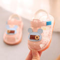 Yfashion ldren Cartoon oddler  Shoes With Magic Sticker Squeaky Shoes For 0-2 Years Old Kids color. 