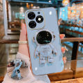 For Infinix Hot 40 Pro Free Fire 4G Case Astronaut Holder Stand Fashion Soft Silicone For infinix Hot 40 Pro Free Fire Back Cover. 