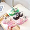 Children's Sneakers 2023 New Stars Green Boys and Girls Casual Shoes Fall Models Pink Fashion Middle and Large Kids Baby Shoes. 