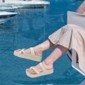 Litfun Fashion Platform Sandals Women EVA Insole Clogs with Arch Support Adjustable Buckle Slippers Feamle Outdoor Beach Slides.