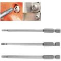 13Pcs 100mm Torx Long Screwdriver Bits Set, Magnetic Torx Bit Set T6-T40, 1/4 Inch Hex Shank Electric Screwdriver Tools. 