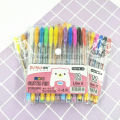 Cute glitter pen multicolor highlighter creative DIY student painting color pen set eye-catching marker pen wholesale. 