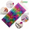 10pcs With Rubber Pencil Rainbow Wood Pencil Green Pencil Colorful Appearance Pen School HB Standard Easy Roll. 