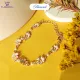 Adjustable 18K Gold Plated Daisy Flower Bracelet for Women, Minimalist Pearl Design, Hypoallergenic and Lead Free, Perfect Gift for Girls. 