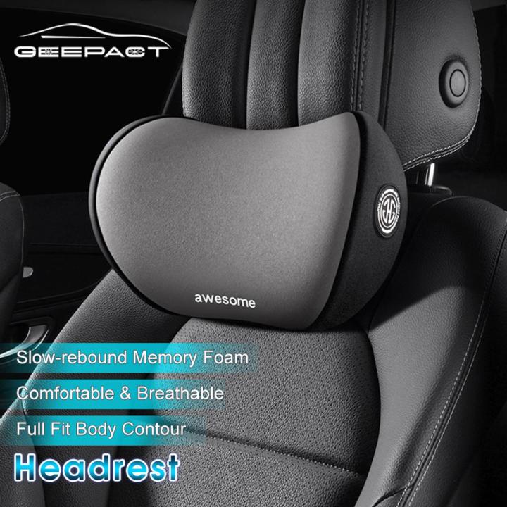 Car Headrest Travel Pillow Headrest DRIVE Pvc Leather Car Neck