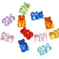 St. kunkka 10pcs Acrylic Cute Bear Transparent Beads Perforated Pendant For DIY Jewelry Making Necklace Bracelet. 
