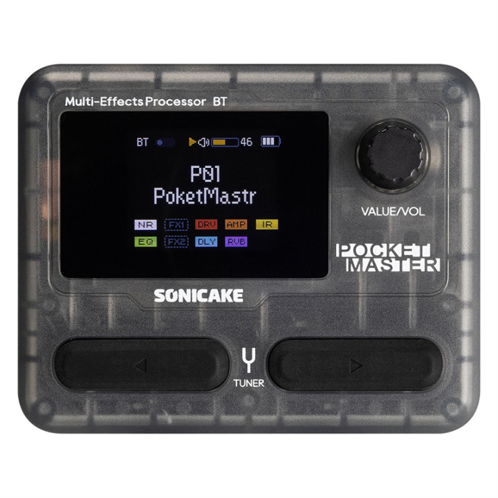 Guitar Bass Amp APP Control Pocket Master English Global Version 100+ Multi-Effects Pedal Rechargeable Black