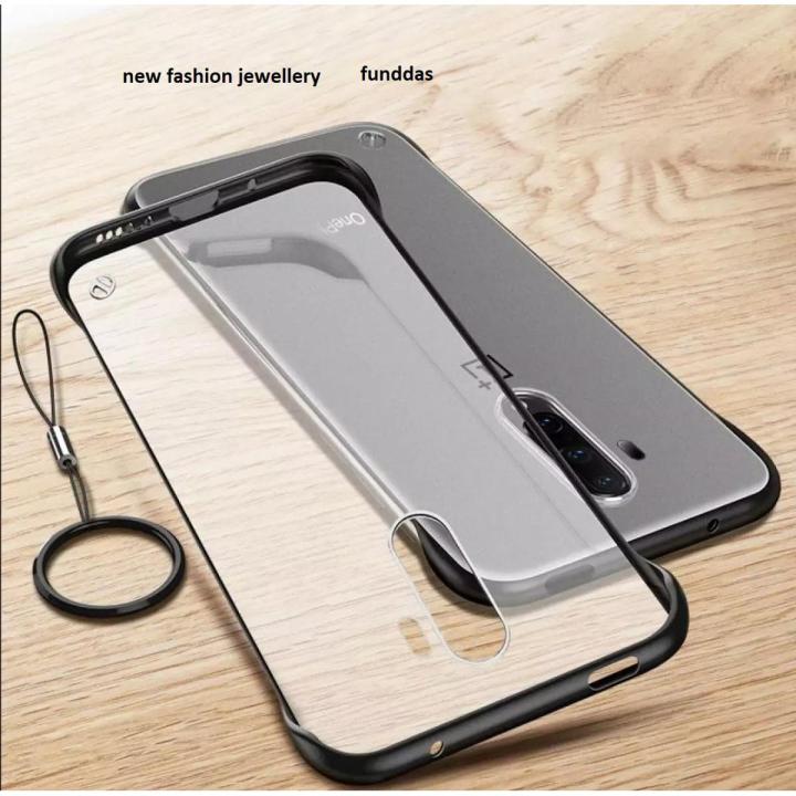 Oneplus 7T Pro Case Cover Ultra-Thin Frameless Ring Design Transparent Matte Back Caseing - Camera - Phone Back Cover