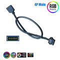 Motherboard RGB Adapter Conversion Cable 5V 3Pin / 12V 4Pin RGB Led Strip Light For PC Computer LED Light Strip Line 30cm Eatop.