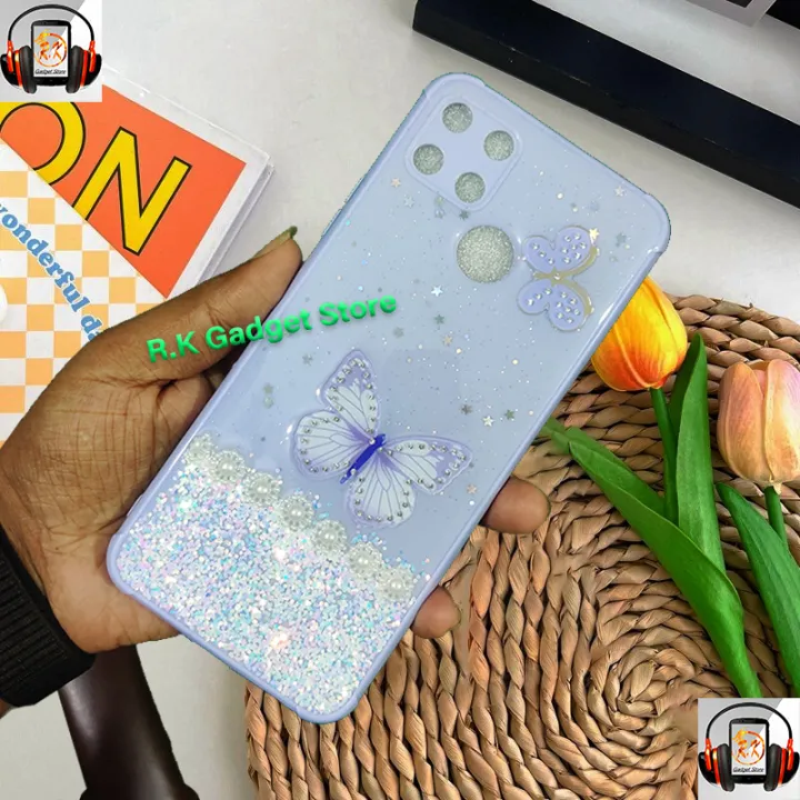 For%20Oppo%20A15%20/%20Oppo%20A15s%20Phone%20Lookig%20Smart%20Butterfly%20Glitter%203D%20with%20Camera%20Protection%20Back%20Case%20Phone%20Cover%20-%20Image%202