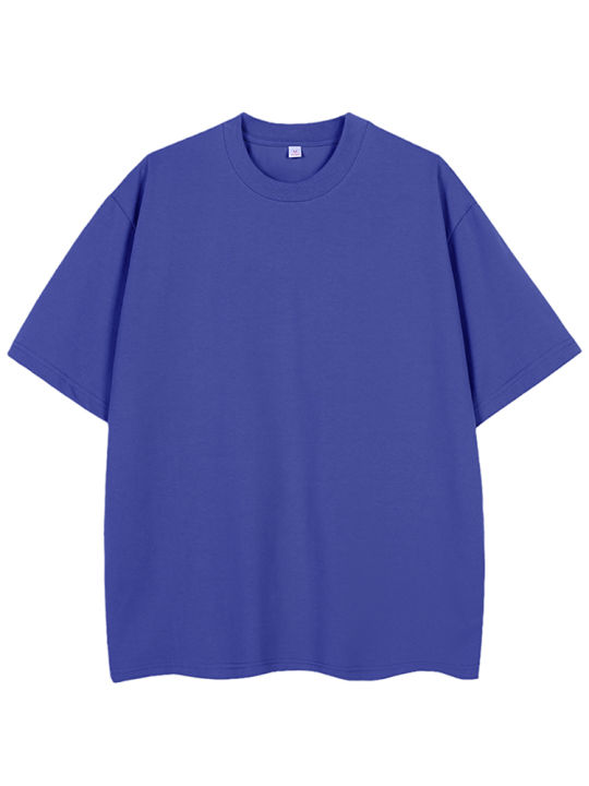 260G%20Heavy%20Cotton%20Summer%20T%20Shirt%20Men%20Korean%20Fashion%20Short%20Sleeve%20Loose%20Basic%20T-shirts%20Solid%20Tops%20Oversized%20Tee%20Unisex%20-%20Image%207