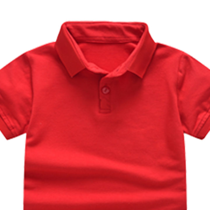 Elegantstunning%20Boys%20Lapel%20Short%20Sleeves%20T-shirt%20Simple%20Solid%20Color%20Tops%20Summer%20Cotton%20Breathable%20Shirt%20For%201-10%20Years%20Old%20Kids%20-%20Image%208