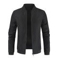 2023 Spring New Men's Stand Collar Solid Color Jacket Casual Short Men's Youth Jacket.