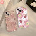 For Vivo Y27s Y36 Y12 Y17s Y27 Y15 Y20 Y17 Y35 Y21 V25 E Y16 Y22 Y11 Y15s Y20s Y30 Y51 Y02 Y12s V29 Y22s Y91 Y31 Y91C Y21s Y33 V27 Oil Painting Pink Large White Flower Strawberry Doodle Case. 