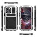 For iPhone 13 Pro Max R-JUST Shockproof Waterproof Dust-proof Metal + Silicone Protective Case with Holder. 