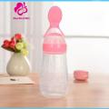 Silicone Baby Food Dispensing Spoon & Feeder, Travel Baby Training Bottle with Spoon Soft Head Baby Feeding Tools kids.