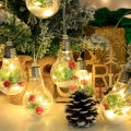 New Christmas Edison bulb light string pine needle red fruit snowflake decoration copper wire lamp led lantern. 