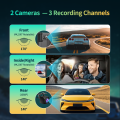 11.3 Imagebon H50 Dash Cam 4K ADAS Wireless CarPlay Android Auto 3 Channel Recording Time Lapse 24h Park Monitor Black Box.