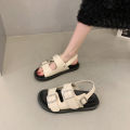 Retro Harajuku style fashion sandals for women to wear new spring niche insy fashion design casual Roman sandals. 