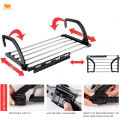Folding Towel Drying Rack Stainless Steel Clothes Hanging Racks with Clips for Balcony Windowsill. 
