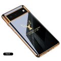 GKK For Google Pixel 6 Back Cover Soft Silicone Luxury Electroplating Lifting Case & Luxury Electroplating Elk Patterns Anti-knock Back Cover.