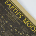 Posters Retro Removable Kraft Paper The Earth's Moon Kraft Paper Poster for Bars. 