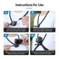 【High Cost-Performance】 TELESIN Neck Mount for Gopro 13 12 11 10 9 8 DJI OSMO Action 5 4 3 Insta360 Hand-free Mount Go Pro Accessories. 