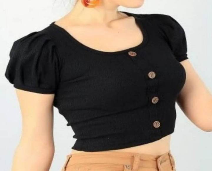 Cotton%20CropTops%20Half%20Sleeve%20Show%20Button%20Blouse%20Best%20Qualityfull%20Good%20Stitching%20For%20Women%20-%20Image%202