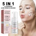 5 In 1 Face Cream Moisturizing Whitening Anti Wrinkle Aging Fade Spots Shrink Pores Skin Care Set Facial Exfoliating Mousse.