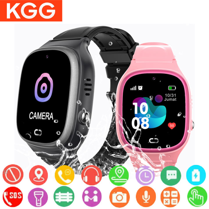 【Trusted】 KGG Children Kids SOS Phone Watch For With Photo IP67 Waterproof Smartwatch Boys Girls Gift For IOS Android