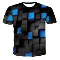 Large Size Men T-Shirt Summer Geometric Circle 3D Printed Top Tees Fashion O--Neck Short Sleeve Casual Loose Men Shirts.